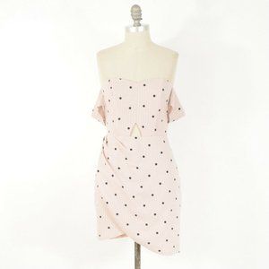 Here comes the Sun Polka Dot Cold-Shoulder Dress